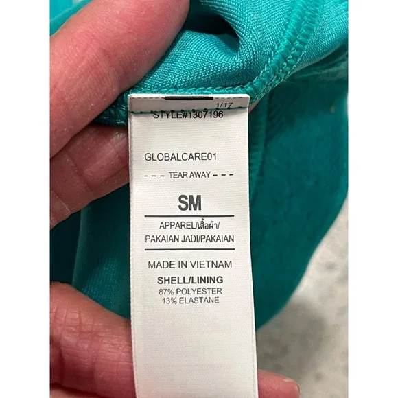 Under Armour Mid Keyhole Bra Medium Support- Aqua Size Womens Small - Picture 3 of 5